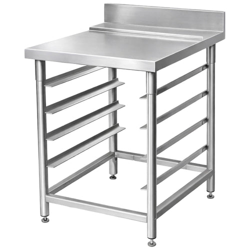 Stainless Steel Work Table with Backsplash 1000×760×1030 (880+150) mm - DAVS110