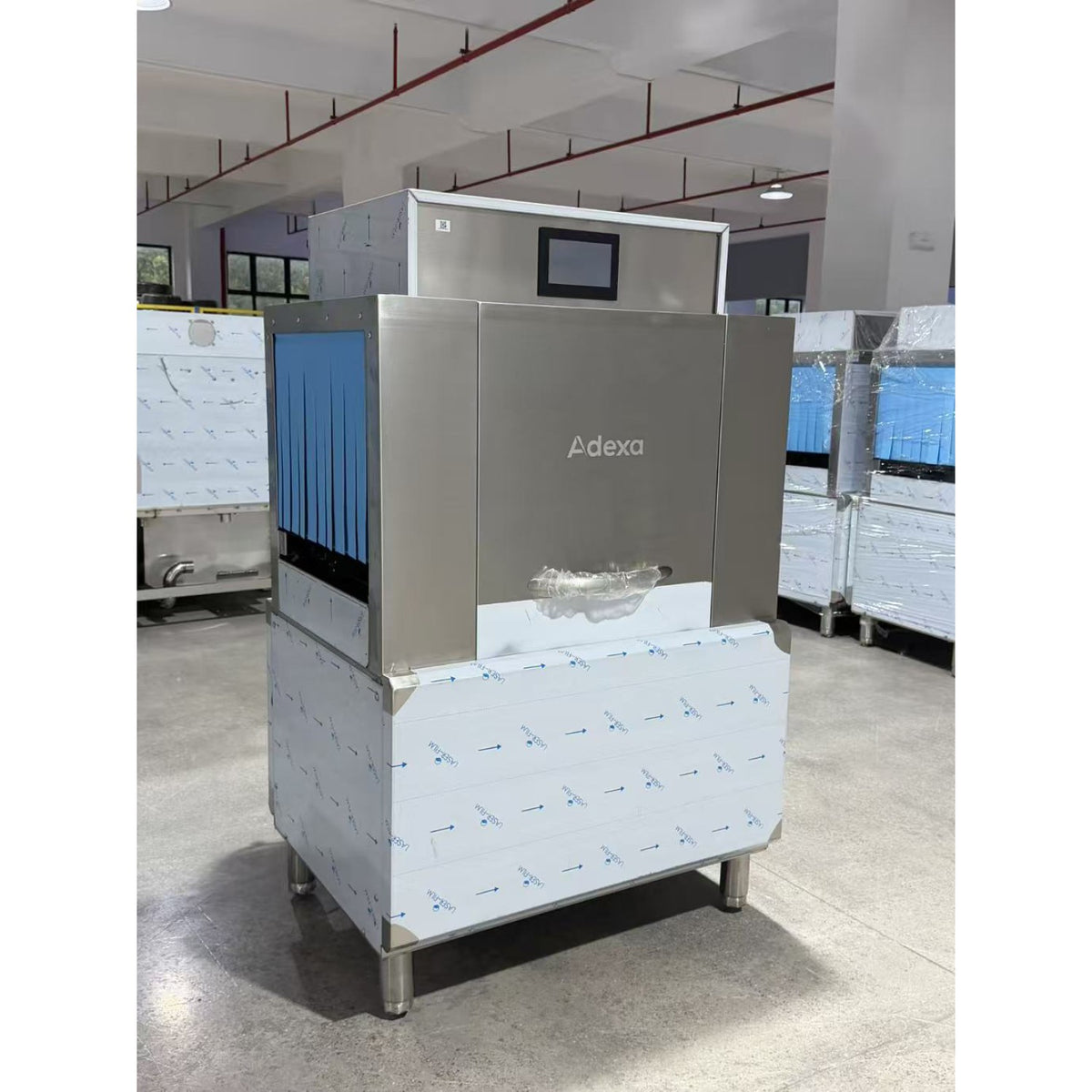Commercial 380V 3-Phase Hardwired Rack Conveyor Dishwasher 120 Racks/Hour 26kW - DAVS124