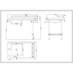 Commercial Stainless steel Pass Through Dishwasher Table with Sink Right 1219mm Width - DC1T3048RIGHTSINK