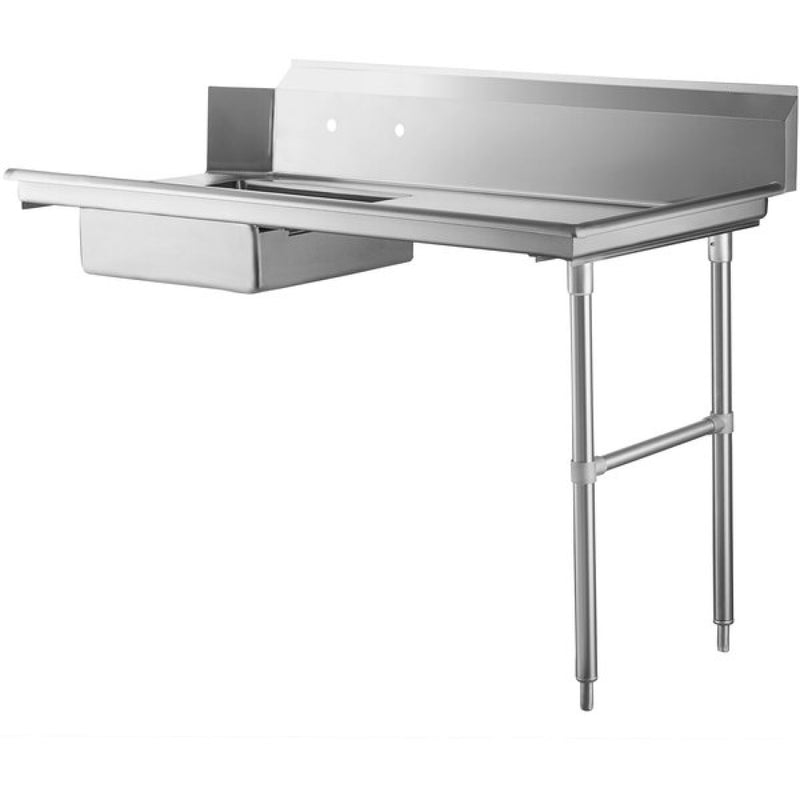 Commercial Stainless steel Pass Through Dishwasher Table with Sink Right 1219mm Width - DC1T3048RIGHTSINK