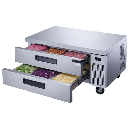 Commercial Refrigerated Chef Base 2 Drawer x 6 GN 1/1 Compatible 1335×820×635mm - DCB52
