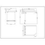 Commercial Stainless steel Pass Through Dishwasher Table Left 914mm Width - DCOT3036LEFT