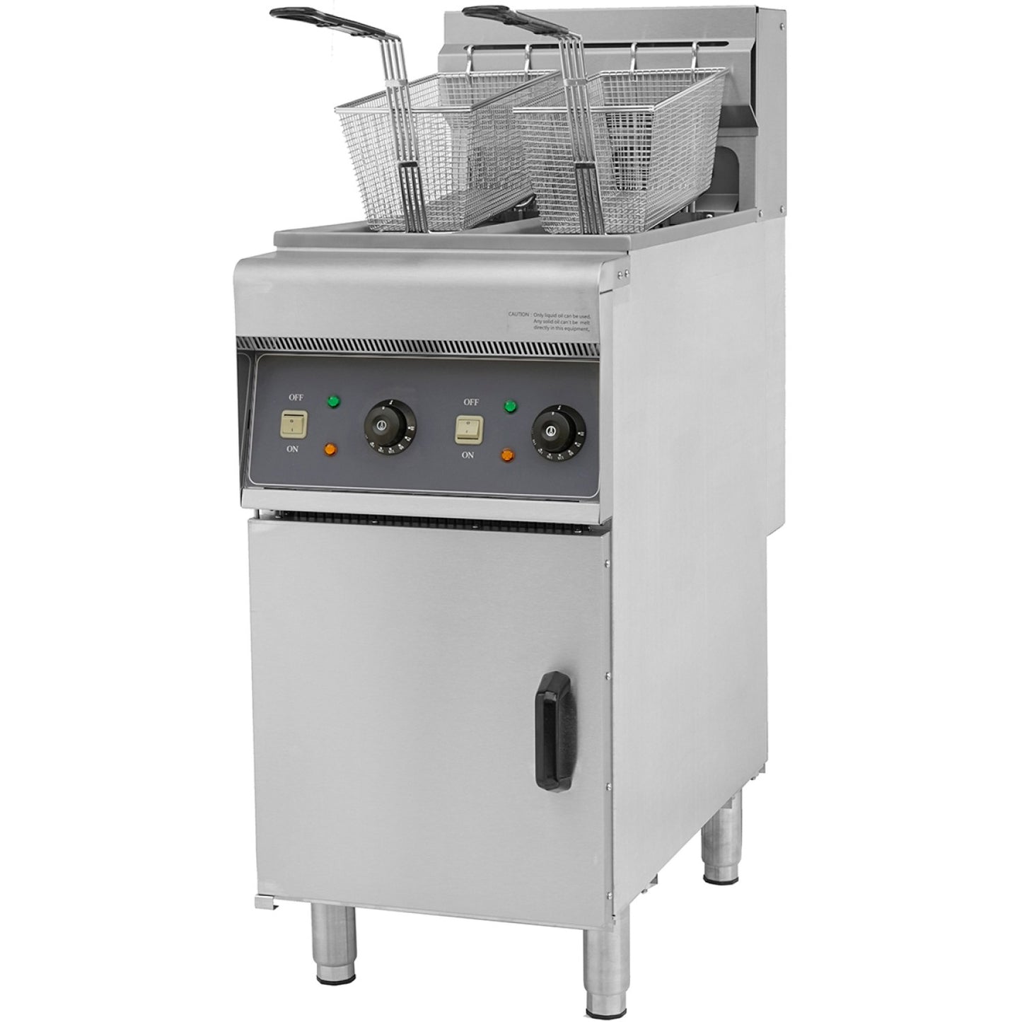 Twin Basket Professional Free standing Electric Fryer Twin tank 12kW 2x10 litres - DF10L2