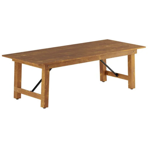 Vineyard Folding Catering Table 8ft Pine Wood 2430x1015x760mm - DGW00324096