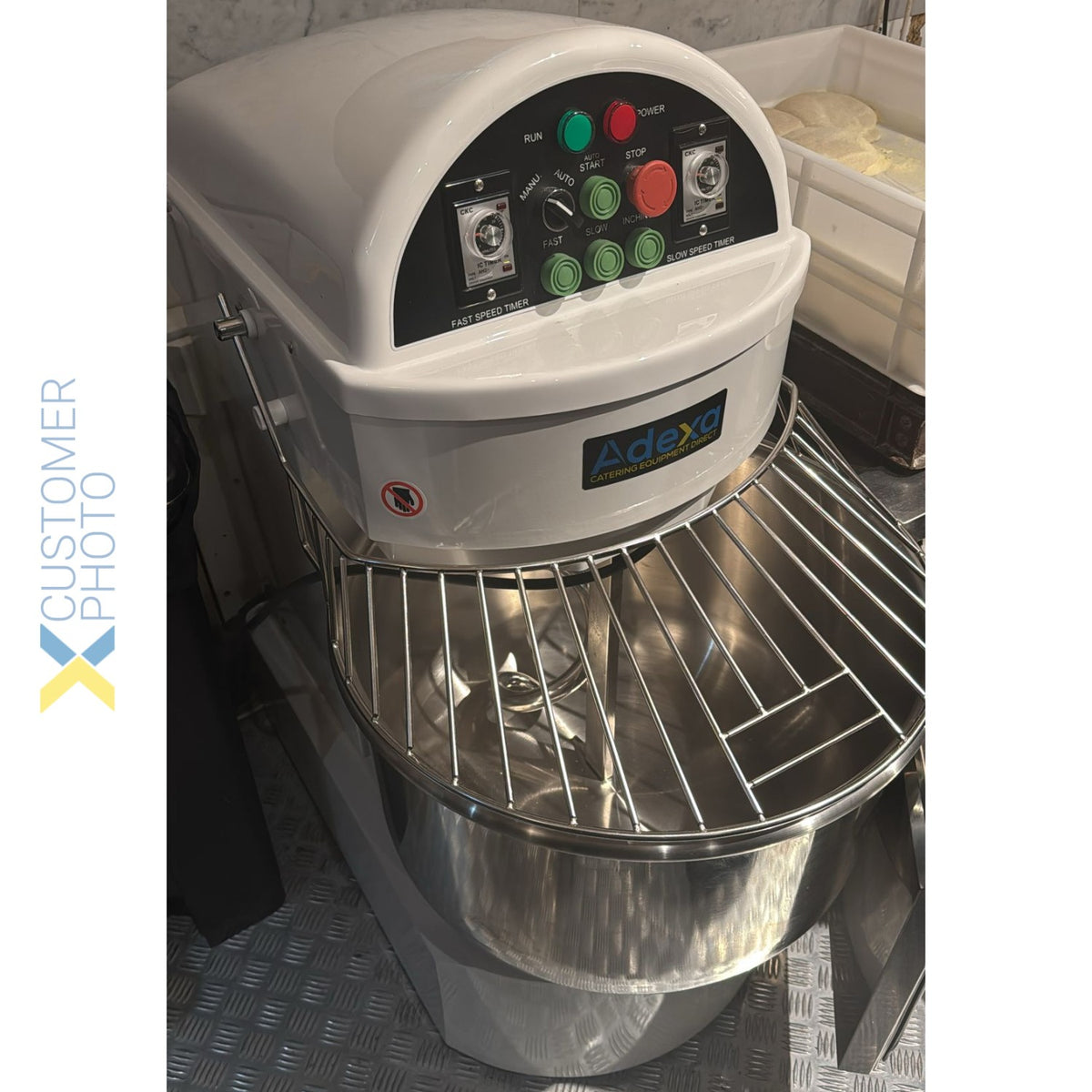 Professional Spiral Dough Mixer 80 litres 2 speeds 380V / 3 phase - DH80