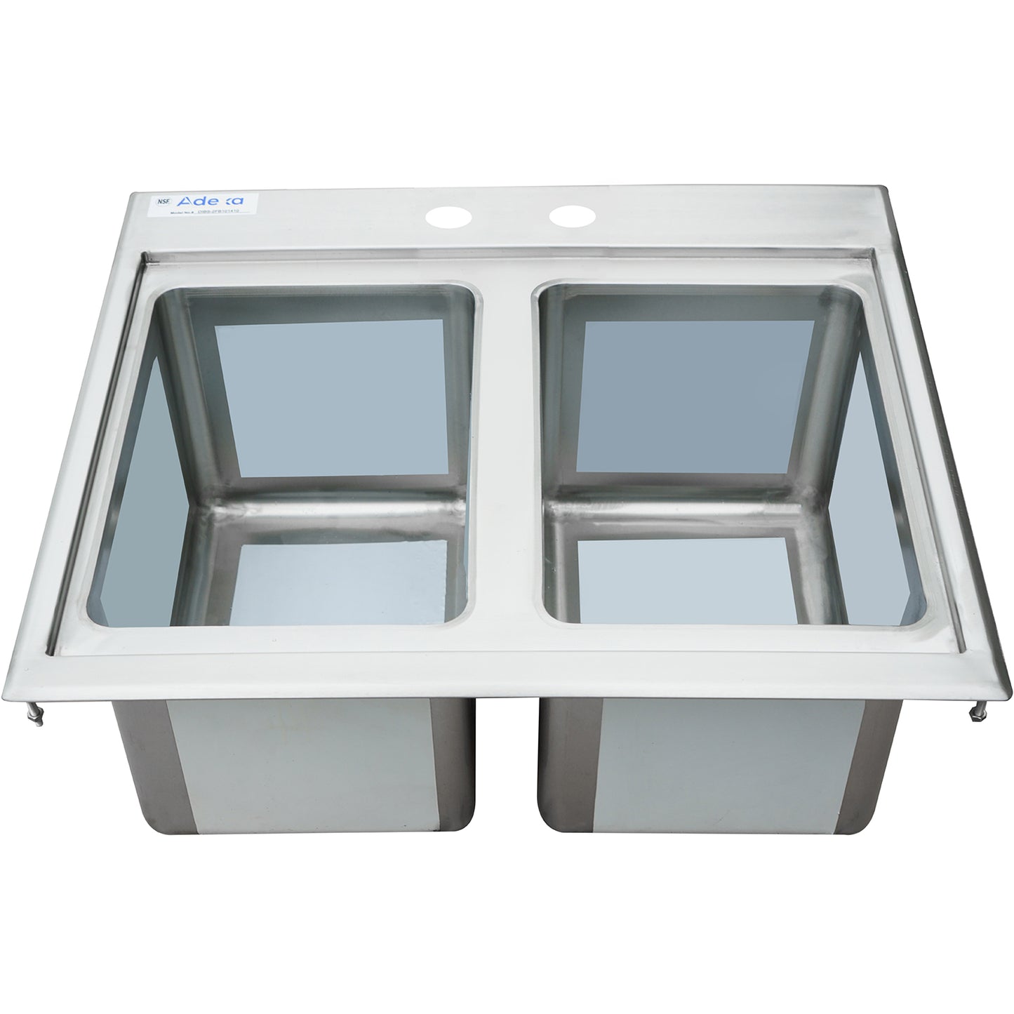 Drop-in Bar Sink 2 bowls Stainless steel - DIBS2FB101410