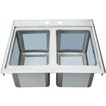 Drop-in Bar Sink 2 bowls Stainless steel - DIBS2FB101410