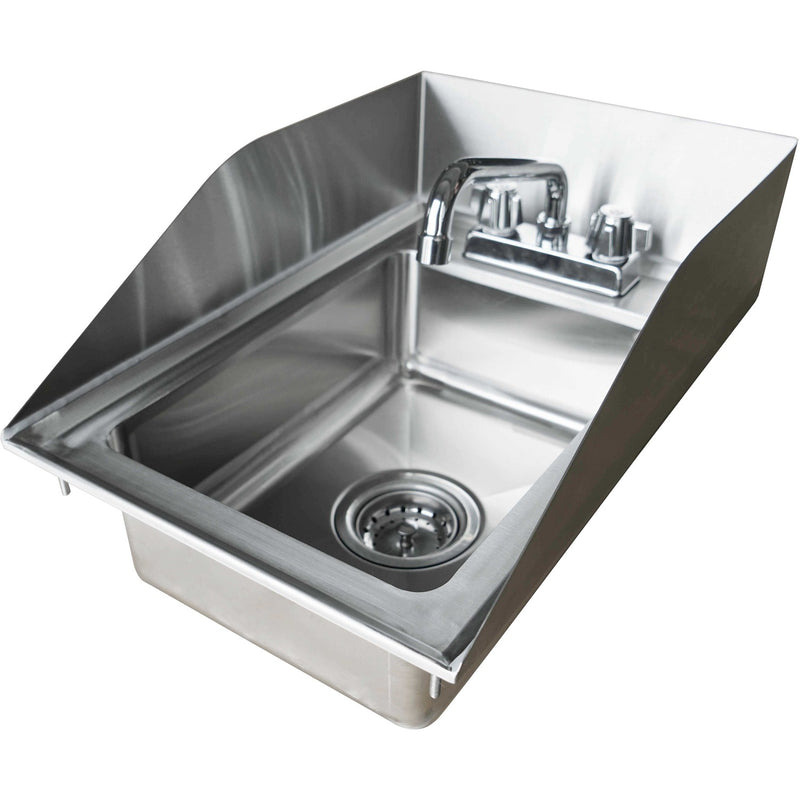 Drop-in Sink 1 bowl with Splashback Stainless steel - DIS1DB090905SP