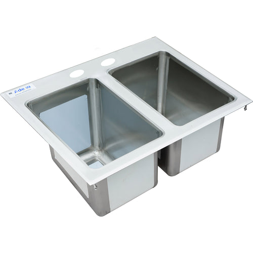 Drop-in Sink 2 bowls Stainless steel - DIS2DB101410