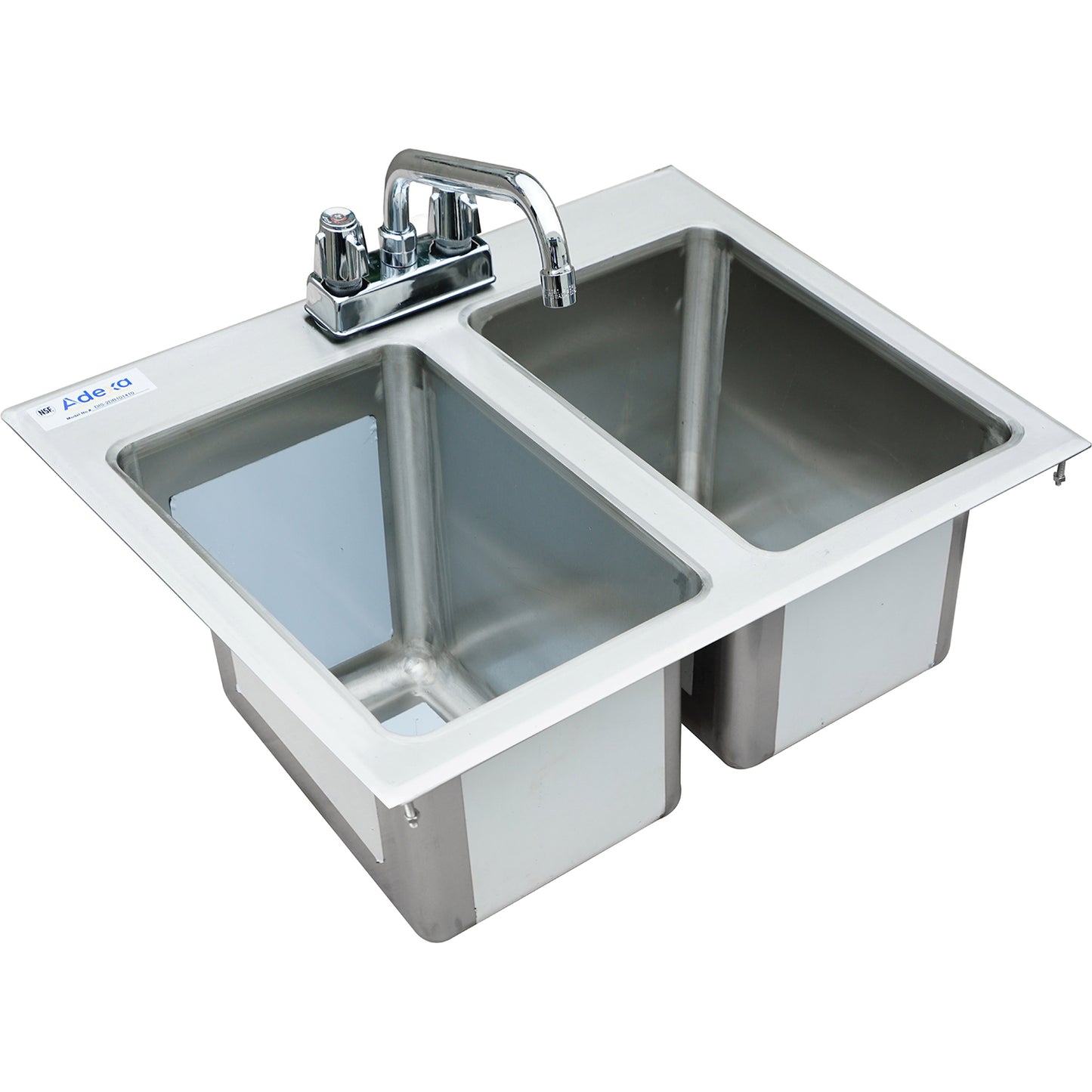 Drop-in Sink 2 bowls Stainless steel - DIS2DB101410