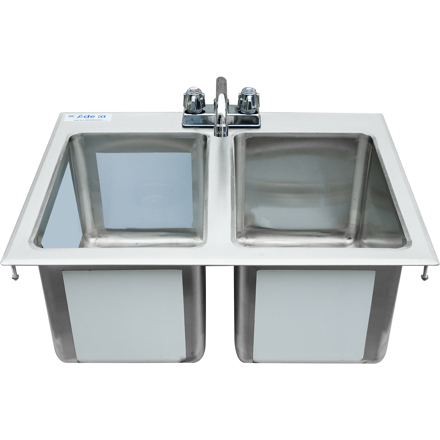 Drop-in Sink 2 bowls Stainless steel - DIS2DB101410