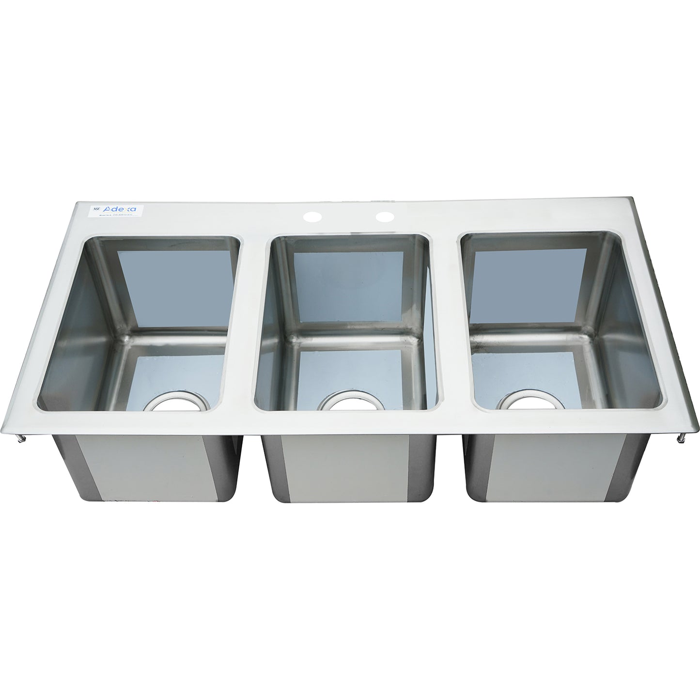 Drop-in Sink 3 bowls Stainless steel - DIS3DB101410