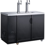 Professional Double Top Beer Dispenser 2 Door Bottle Cooler 540 Litres 1445 x 705 x 1216mm Black - DKB60M2