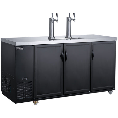 Professional Double Top Beer Dispenser 3 Door Bottle Cooler 703 Litres 1788 x 705 x 1216mm Black - DKB72M3