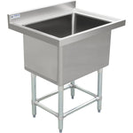 Commercial Pot Wash Sink Stainless steel 1 bowl Splashback 770x600x900mm - DPSS600X770