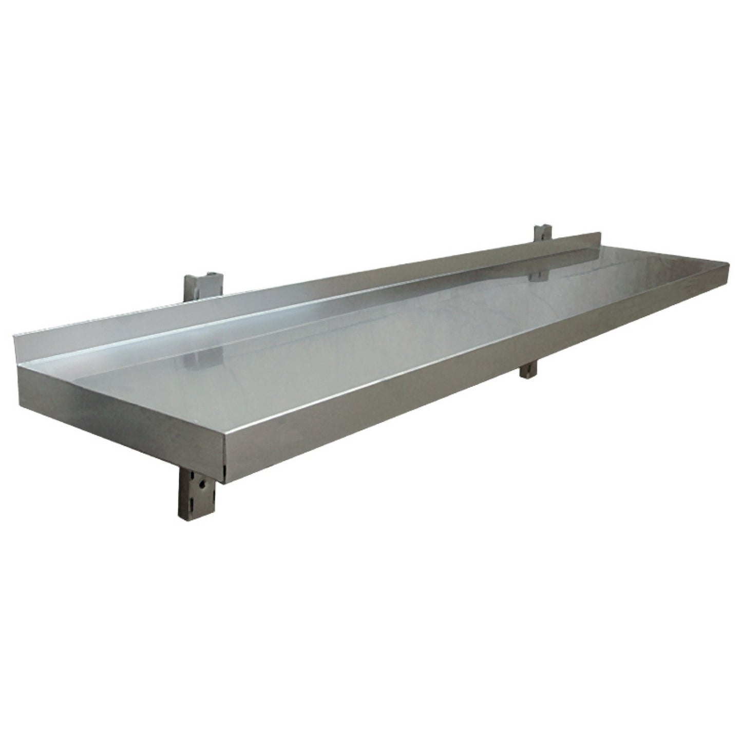 Height Adjustable Wall shelf 1 level 2000x400mm Stainless steel - THWBS1R204