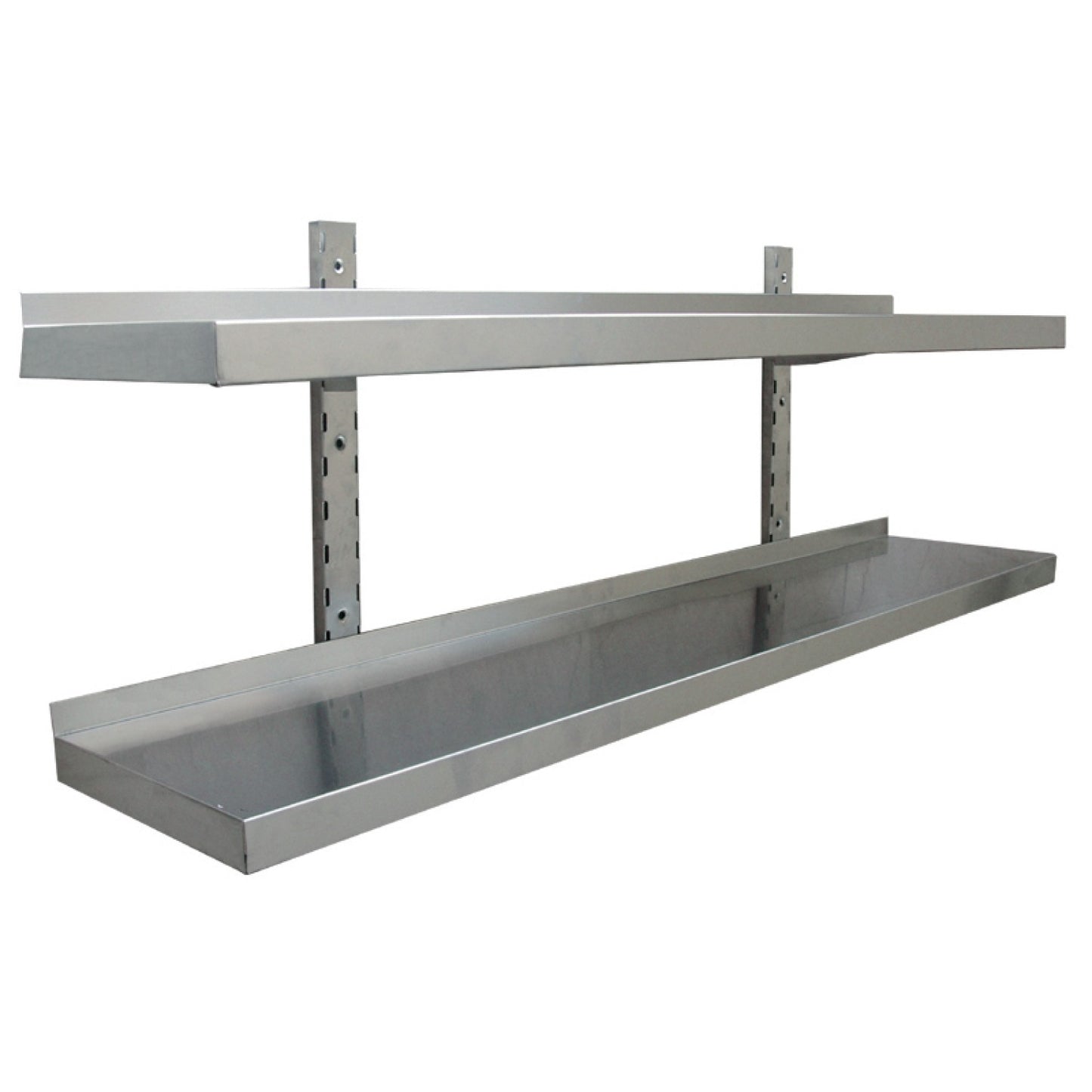Height Adjustable Wall shelf 2 levels 1400x400mm Stainless steel - THWBS2R144