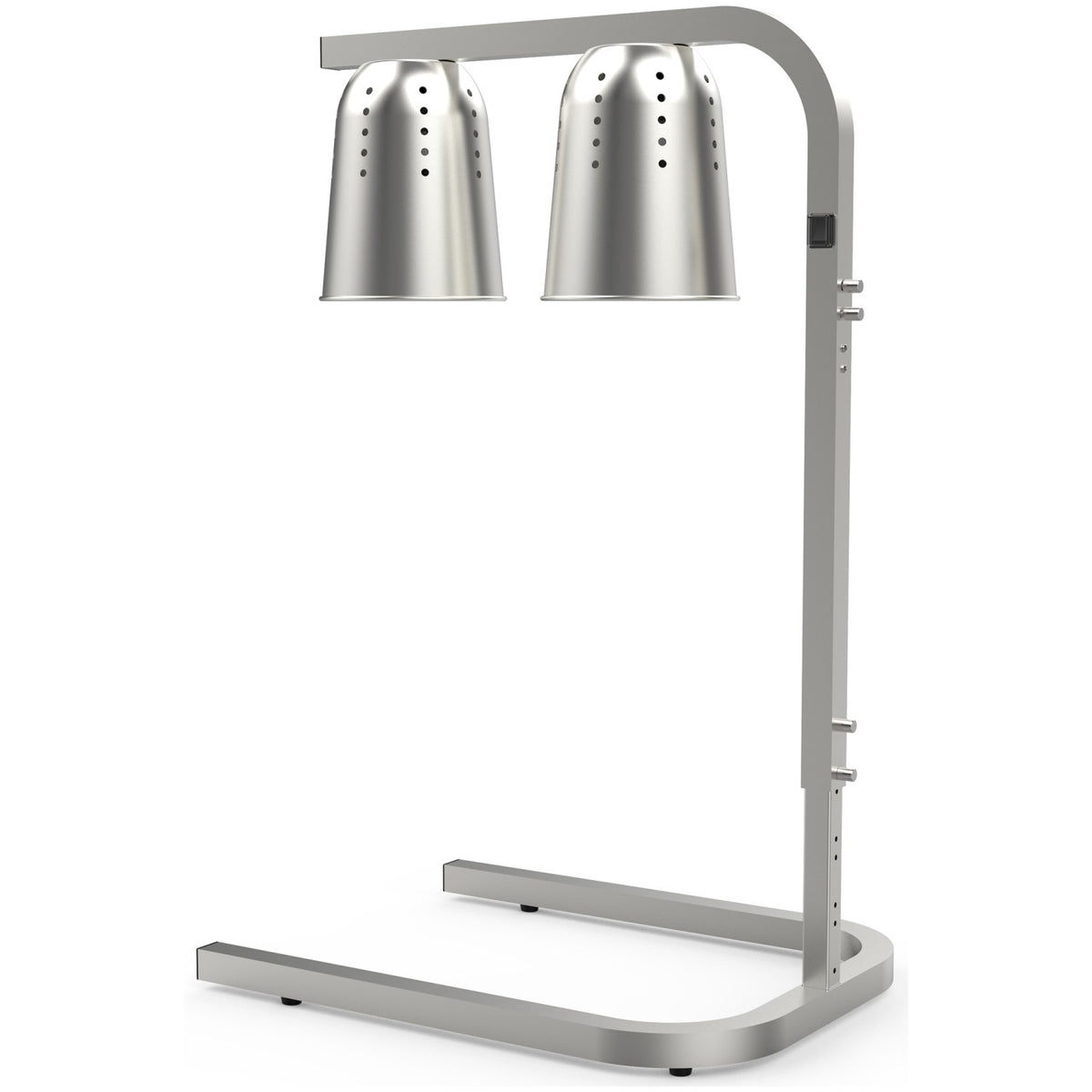 Double Head Freestanding Warming Lamp Infrared Food Warmer 470×360×759mm Silver Finish - DS570