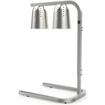 Double Head Freestanding Warming Lamp Infrared Food Warmer 470×360×759mm Silver Finish - DS570