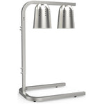 Double Head Freestanding Warming Lamp Infrared Food Warmer 470×360×759mm Silver Finish - DS570