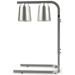 Double Head Freestanding Warming Lamp Infrared Food Warmer 470×360×759mm Silver Finish - DS570