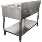 Commercial Sink Stainless steel 1500x700x950mm 1 bowl to the right 1 drawer Splashback - DSA150701DR