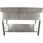 Commercial Sink Stainless steel 1500x700x950mm 1 bowl to the right 1 drawer Splashback - DSA150701DR