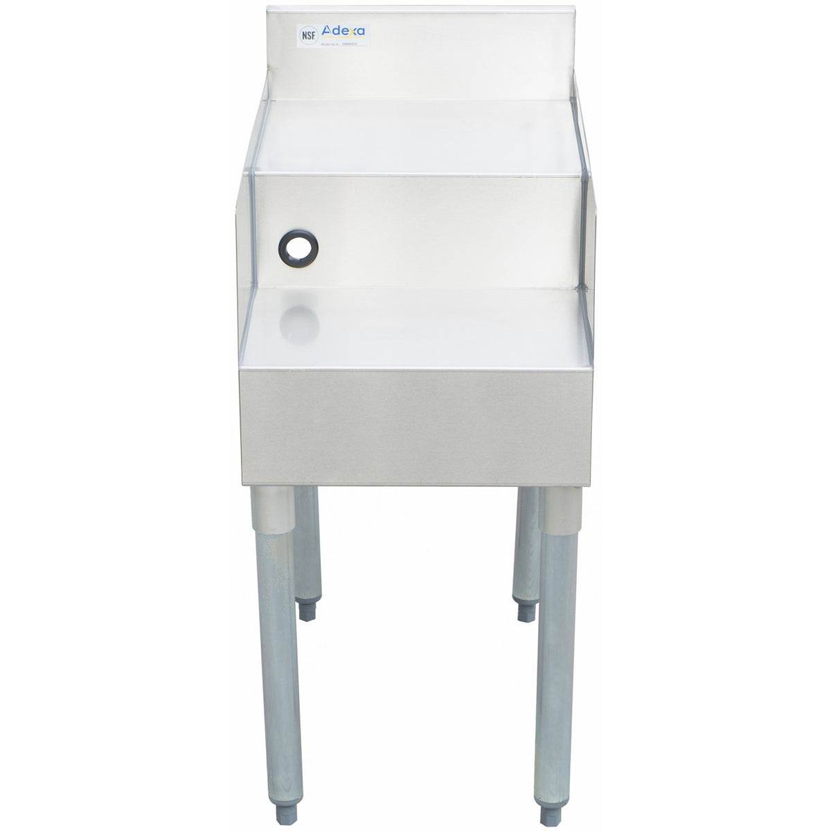Commercial double step blender station with backsplash Stainless steel 380x580x760mm - DSBS2315