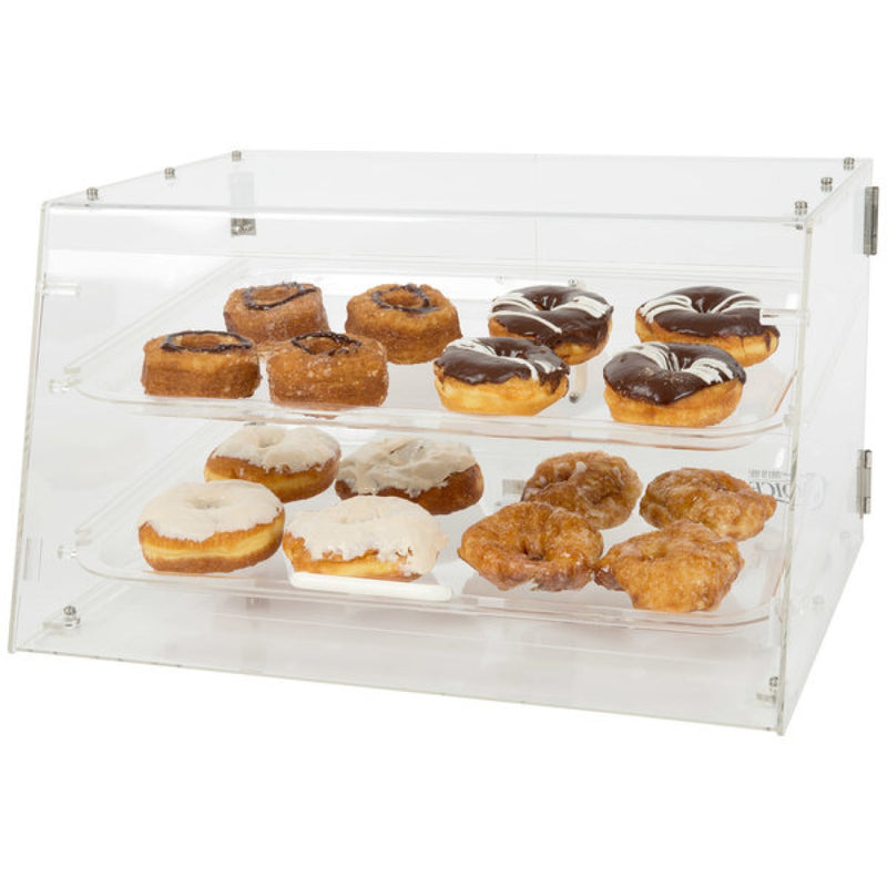2 Tier Acrylic Bakery Display Case with Front and Rear Doors - DETDTBC10902