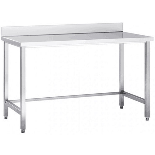 Professional Work table Stainless steel No bottom shelf Upstand 1800x600x965mm - DW6180