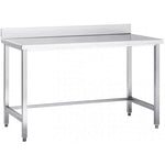 Professional Work table Stainless steel No bottom shelf Upstand 1400x600x965mm - DW6140