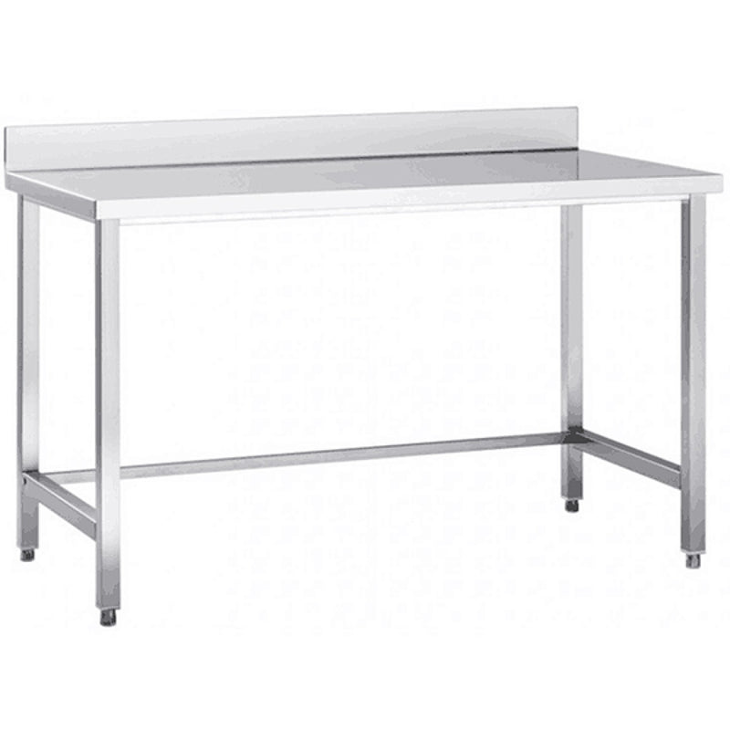 Professional Work table Stainless steel No bottom shelf Upstand 1800x600x965mm - DW6180