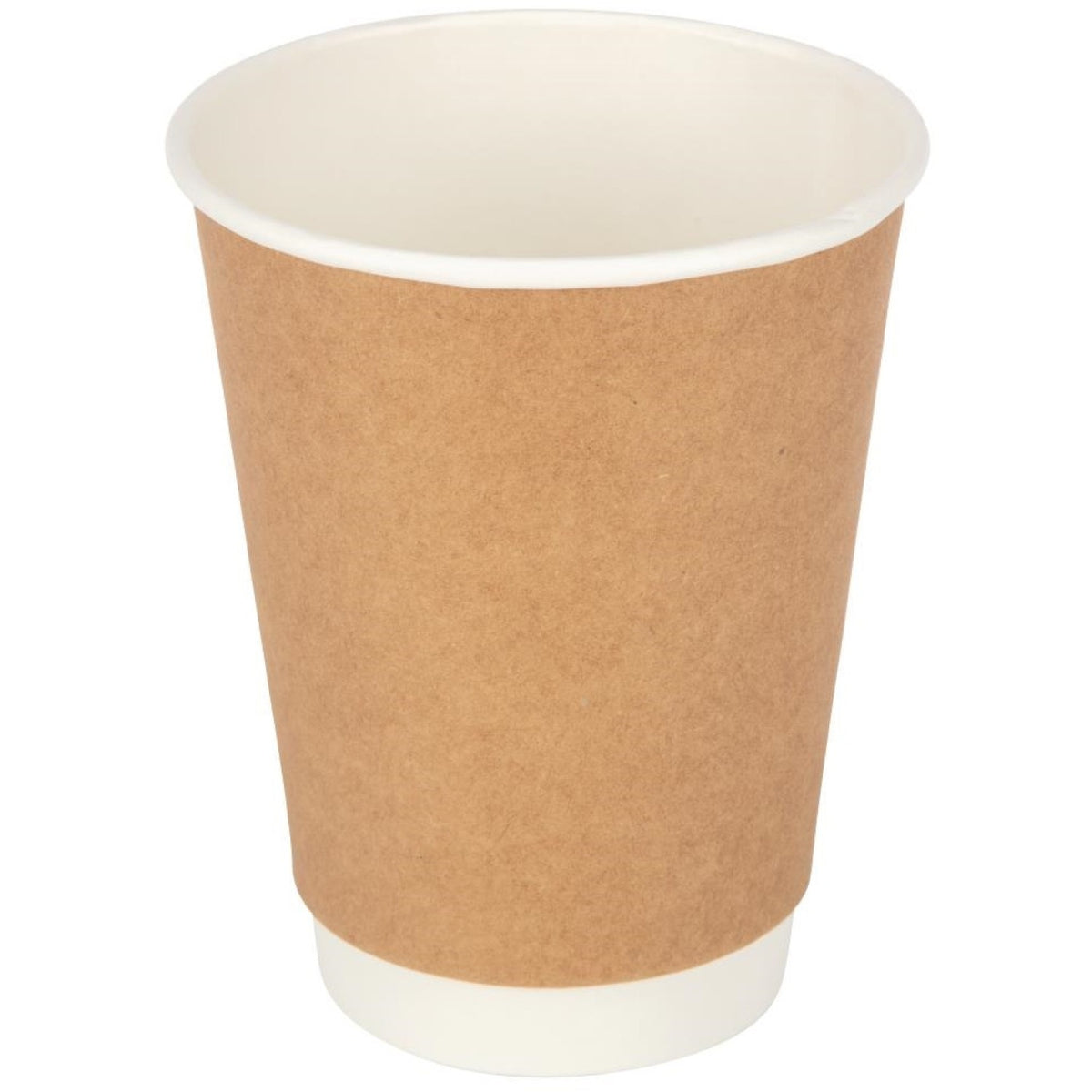 500pcs Compostable Coffee Cups Double wall 12oz/355ml Kraft - DW12K
