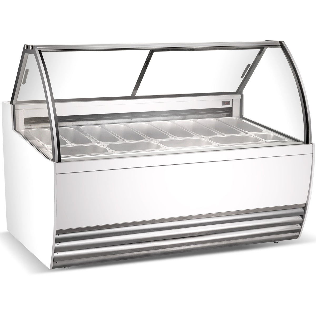 Professional Gelato & Ice Cream Serving Display Counter 13 tubs - DW13R