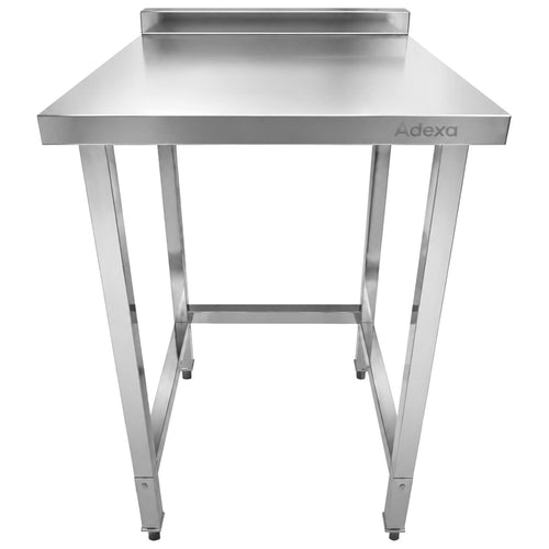 Commercial Stainless Steel Work Table with 50mm Backsplash 600 x 600 x 950mm - DW6060
