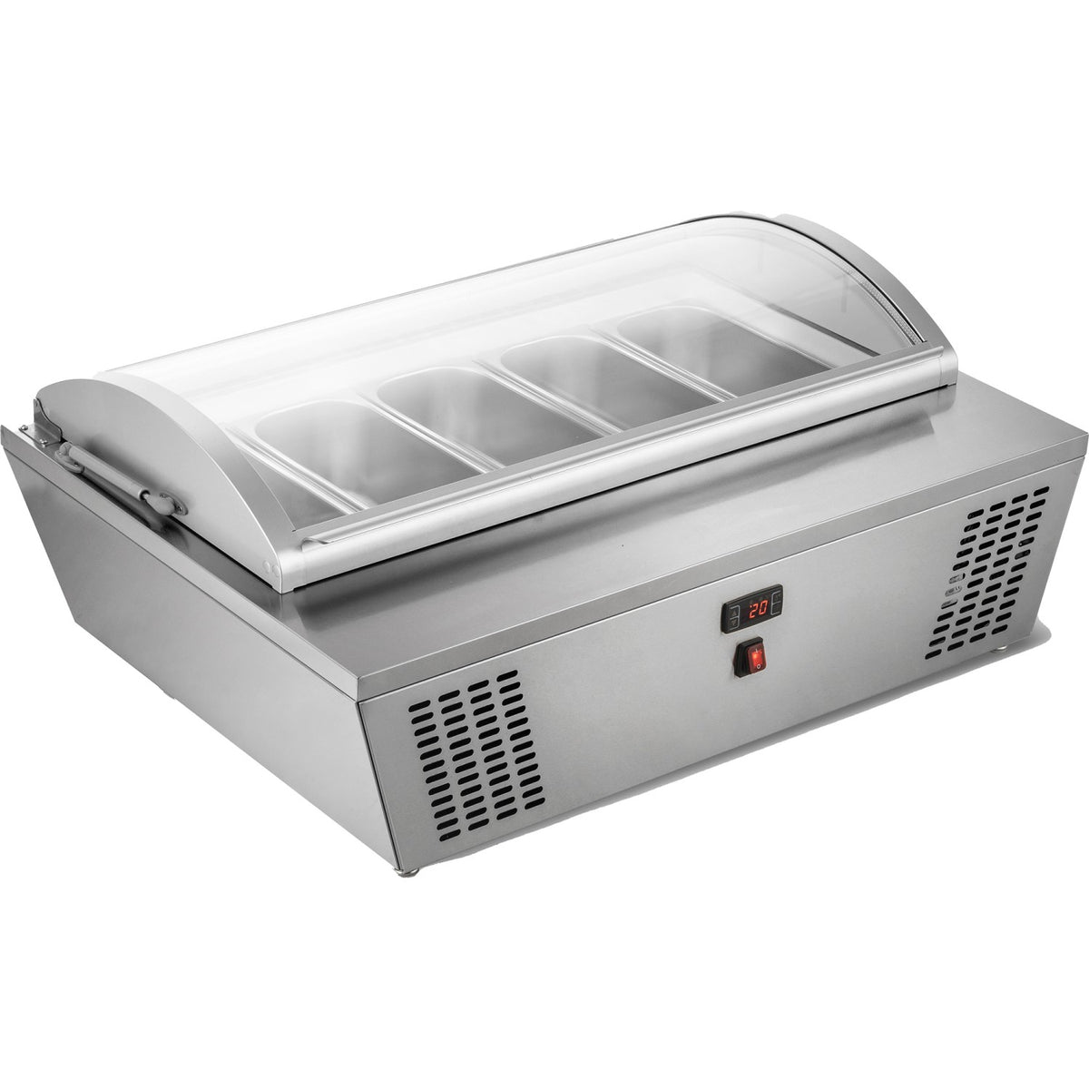 Professional Gelato & Ice Cream Serving Display Counter 85 litres Stainless Steel - DW675