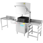 Loading Table Left Side Stainless Steel with Sink & Waste Hole & Splashback 1400x650x850mm - DWITC1465L