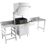 Loading Table Reft Side Stainless Steel with Sink & Waste Hole & Splashback 1400x650x850mm - DWITC1465R
