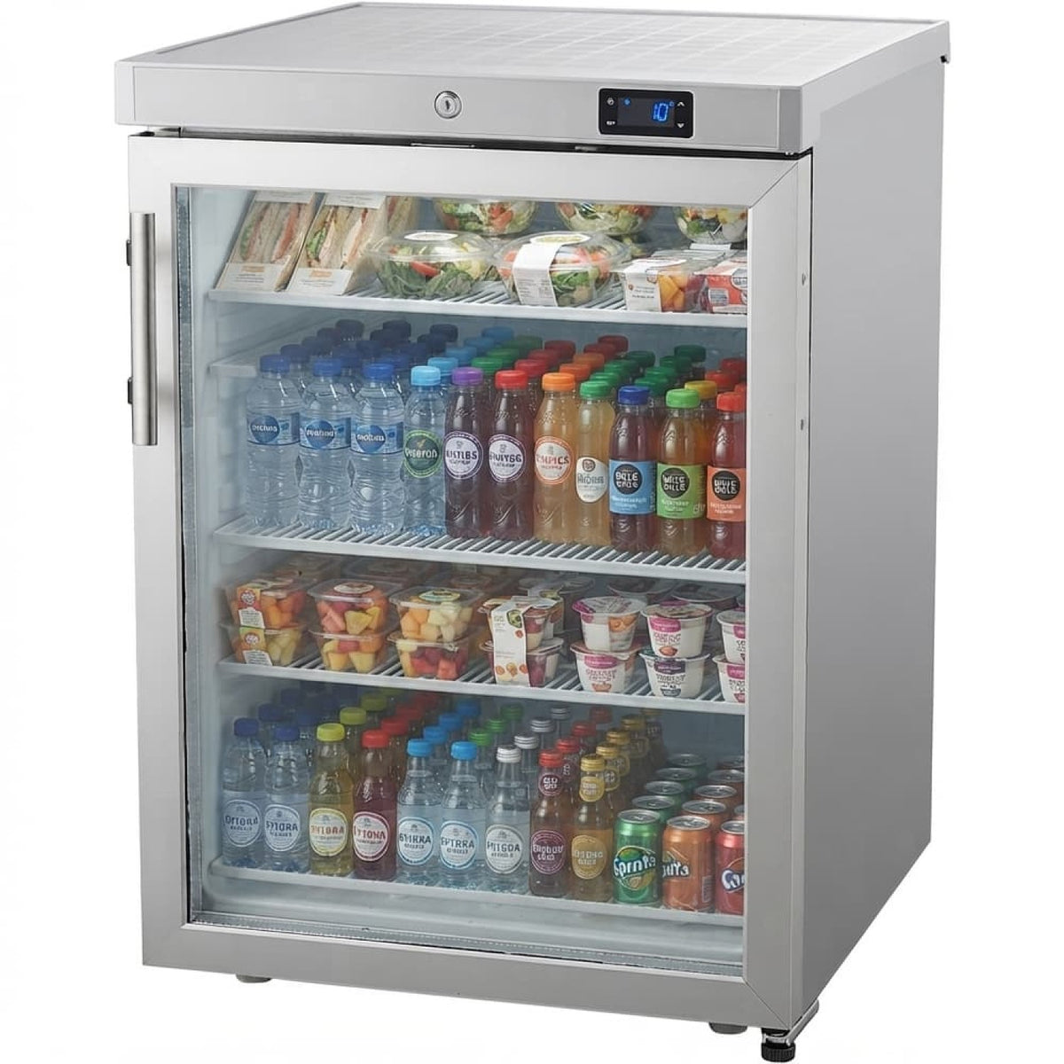 200lt Commercial Refrigerator Undercounter Stainless steel Single Glass door - DWR200GSS