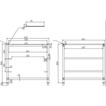 Dishwasher stand with 2 rack guides for dishwashers of Width 565-590mm & Depth 600-700mm - DWS02B