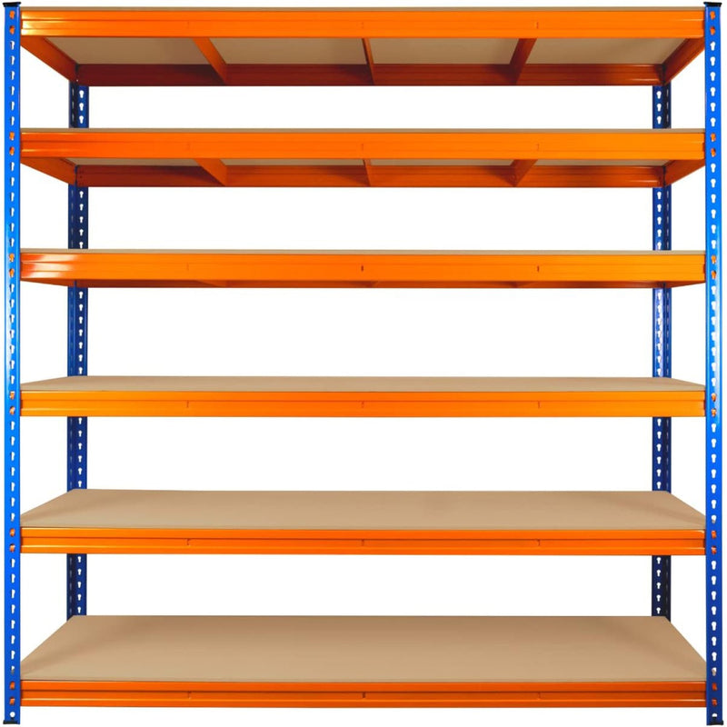 Industrial Shelving Unit Heavy duty 1800x600x1980mm 6 shelves 340 kg/shelf Powder coated steel - DX1800600