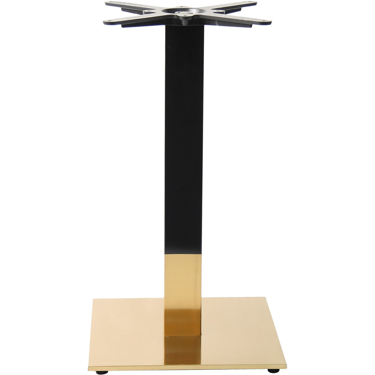 Black & Gold Table base Square 400mm Standard height - E007