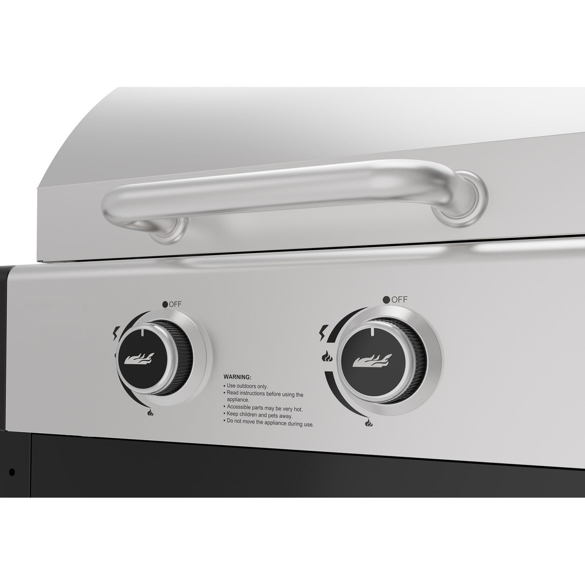 Commercial Gas & Charcoal Combo BBQ Grill with Double Hood, Cabinet & Side Shelves 1625×685×1230mm - E42ZJ10S42M00T00ZT