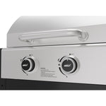 Commercial Gas & Charcoal Combo BBQ Grill with Double Hood, Cabinet & Side Shelves 1625×685×1230mm - E42ZJ10S42M00T00ZT