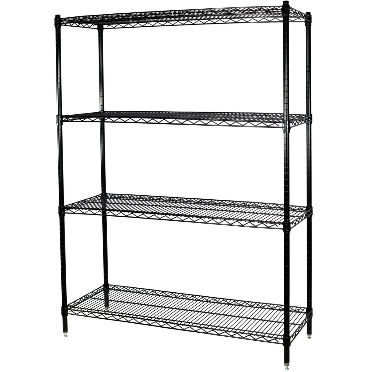 Commercial Shelving Unit 4 Tier 1000kg Width 1200mm Depth 450mm Black Wire - EB12045180A4C