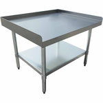 Commercial Equipment Stand / Low Height Table Stainless Steel Bottom shelf 3 Side Upstand 760x600x600mm - EES2430