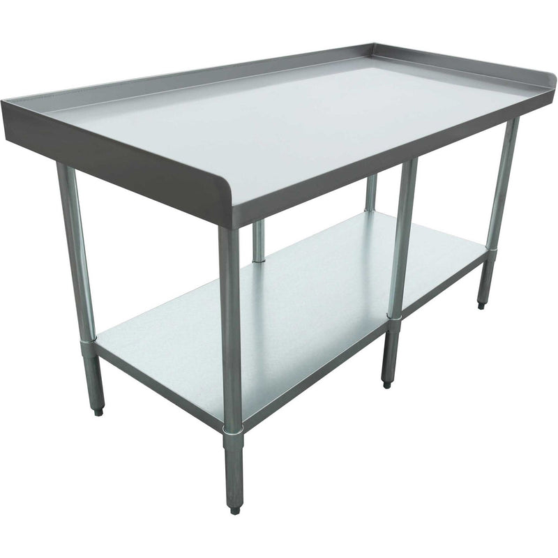 Commercial Equipment Stand / Low Height Table Stainless Steel Bottom shelf 3 Side Upstand 1800x600x600mm - EES2472
