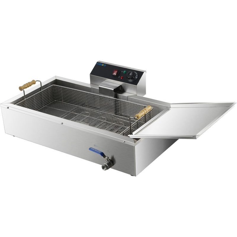 Commercial Fryer Single Electric 13 litre 3.9kW Countertop Drainage tap - EF13L