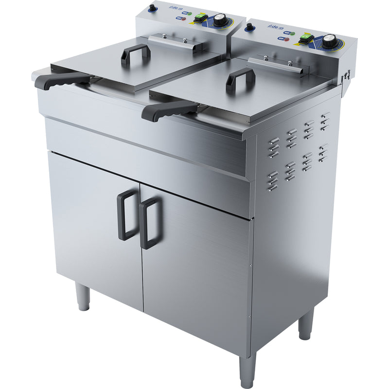 Commercial Fryer Double Electric 2x16 litre 6kW Free standing - EF162VC