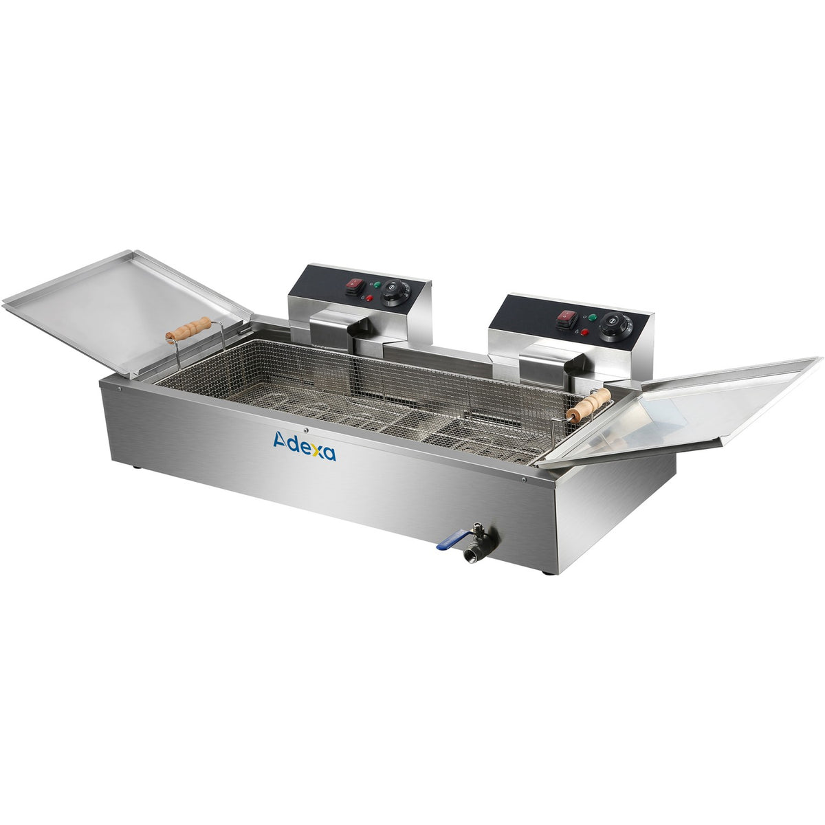 Commercial Fryer Single Tank Dual Zone Electric 26 litre 7.8kW Countertop Drainage tap - EF26L